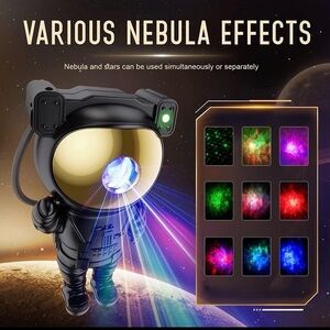 Astronaut Galaxy Projector with Nebula Effects